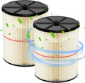 2Pack Replacement Filter For Craftsman ‎CMXEVBE17595 6.5 Peak HP 16 Gallon Wet Dry Vac, Fit for 16 Gallon Heavy-Duty Shop Vacuums