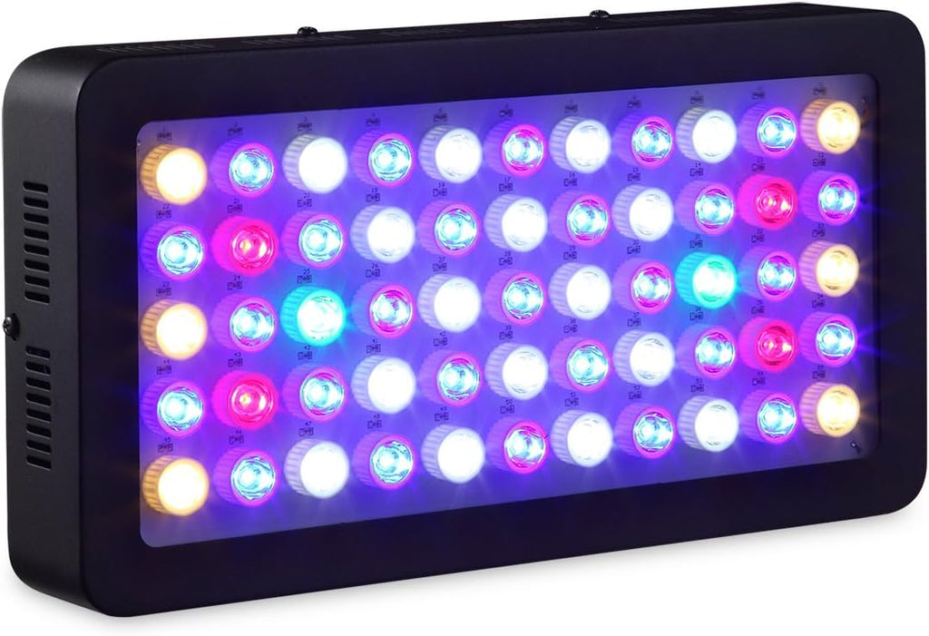 ARKNOAH LED Aquarium Light 165W, Full Spectrum Fish Tank Light Dimmable Brightness for Freshwater and Saltwater Aquariums, Energy-Efficient Coral & Plant Growth