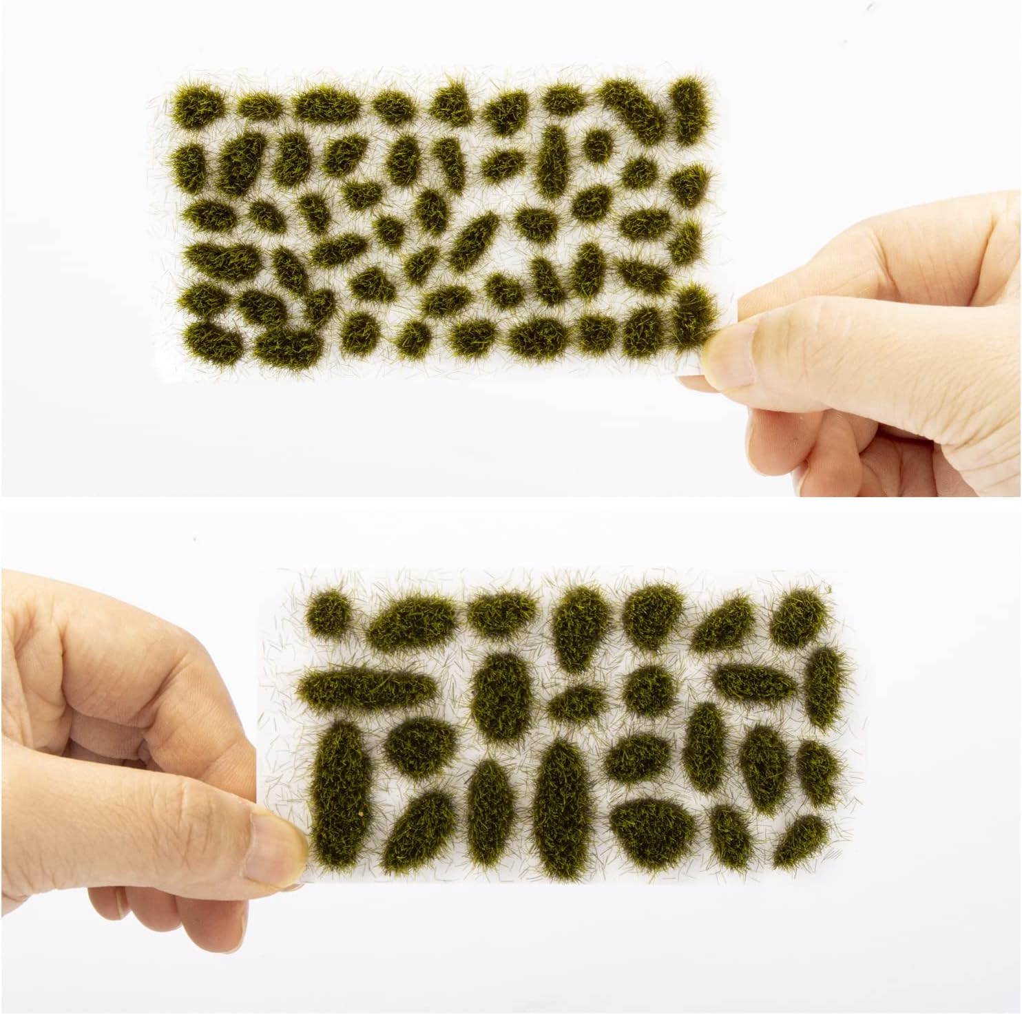78 Pcs Static Grass Tuft Model Bushy Tufts Lowland Shrubs Tuft Terrain Model Kit for DIY Model Railway Train Landscape Fairy Garden Diorama Scenery (Set B)