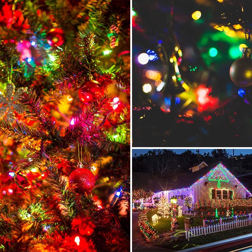 Christmas Lights - Battery Operated String Lights 50 LED String Lights Mini Lights with Auto-Timer and 8 Lighting Modes for Christmas Wreath Party Wedding Garden Home Decoration, Multicolor