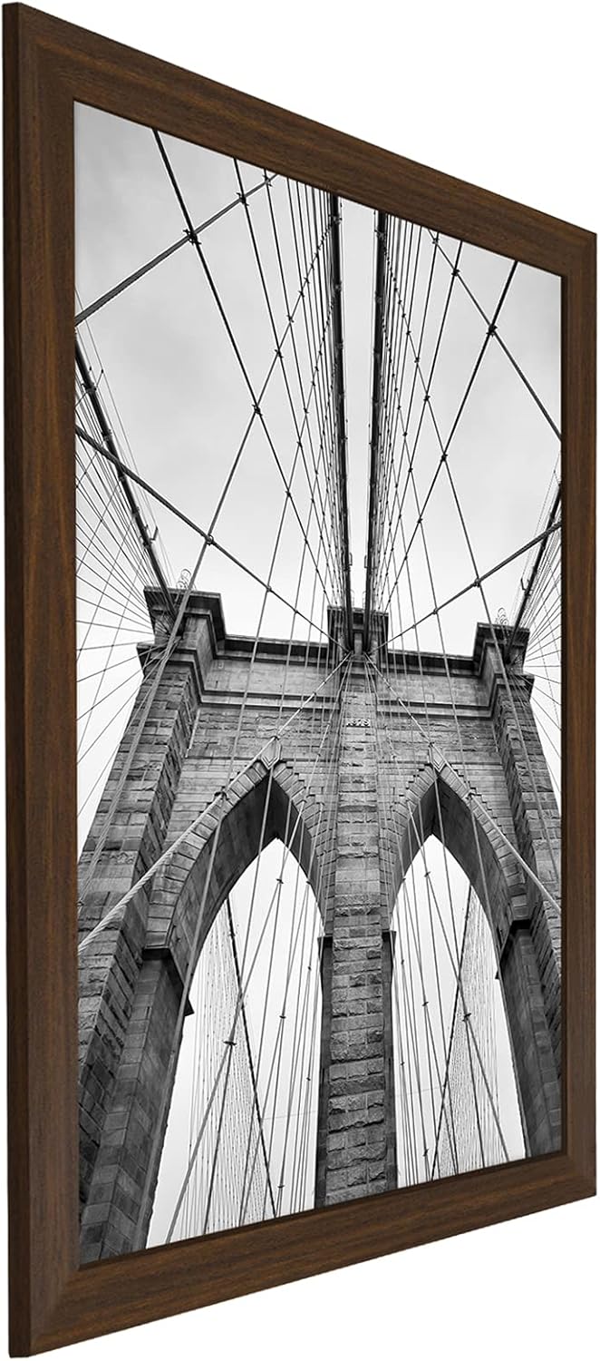 Americanflat 20x30 Poster Frame with Polished Plexiglass - Wide Picture Frames Made of Engineered Wood for Vertical or Horizontal Wall Display - Epic Collection - Walnut
