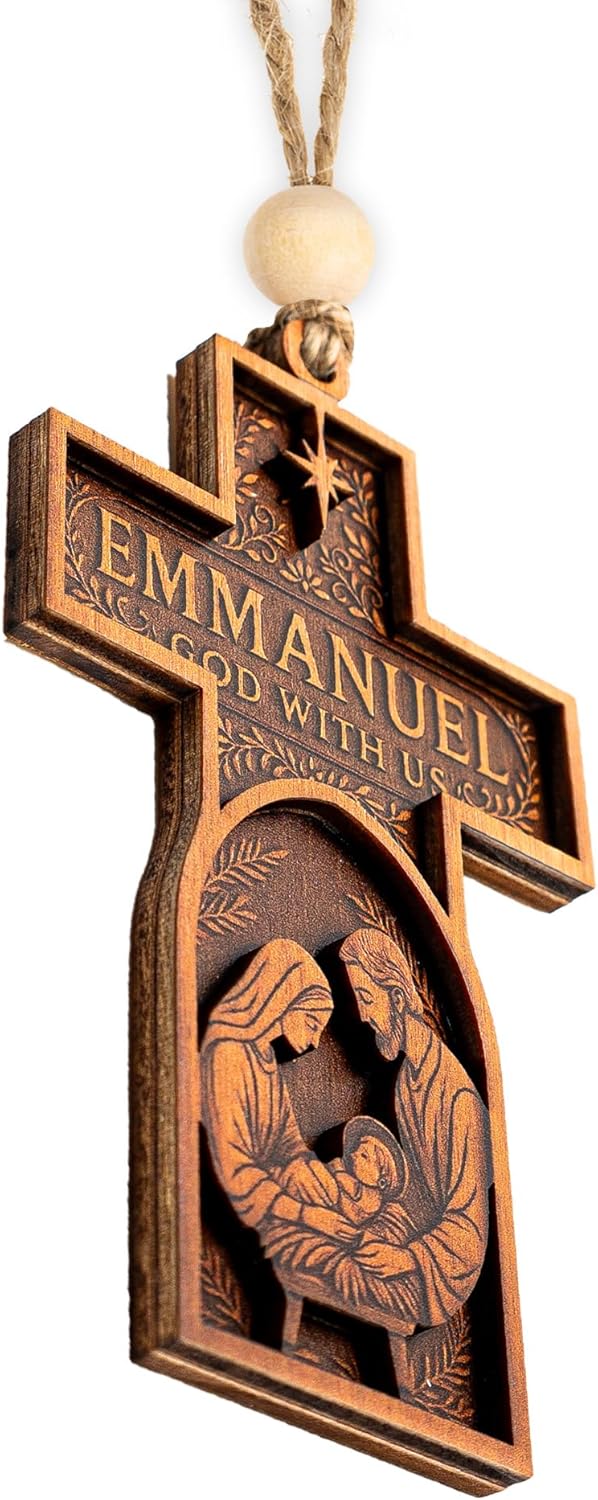 Christmas Cross Ornaments for christmas1 Tree 2025 - Christian Ornaments for Christmass Tree - Christmass Ornament Clearance - Jesus ornamentt for Christmass Trees, Nativity Ornament