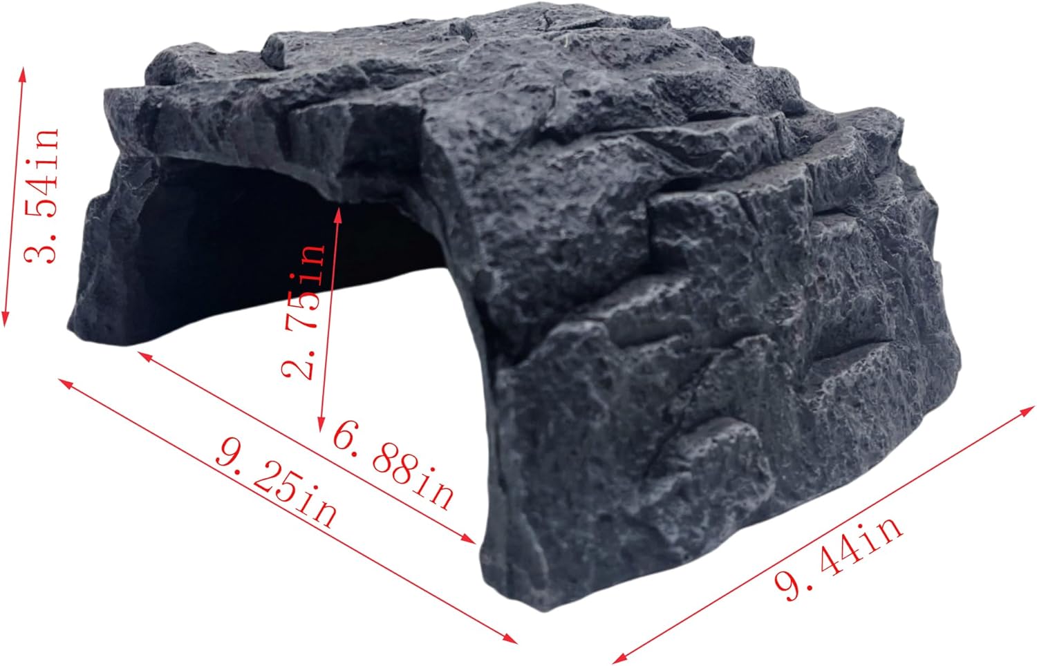 Rock Cave Habitat Hidden for Reptile and Amphibians.Terrarium & Aquarium Decor, Reptile hideout Hide Cave, Perfect for Bearded Dragons,Lizards,Snakes,Turtles,Geckos,Tortoises,Small Animals -Large Size