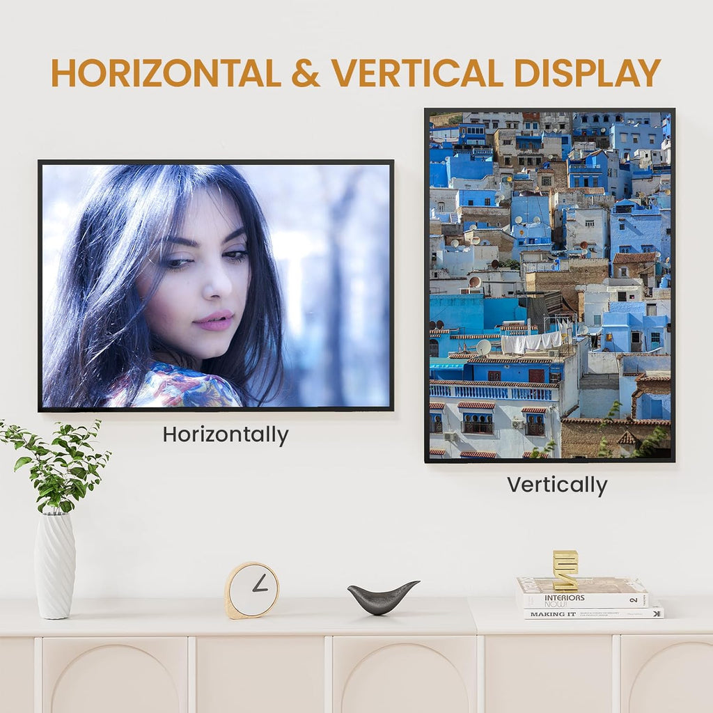 17x24 Aluminum Metal Picture Frame,Tempered Glass Black Large 17 x 24 Poster Frame for Puzzles Photos or Artwork for Wall Gallery Mount Horizontal or Vertical Decor Home,Office,Hotel