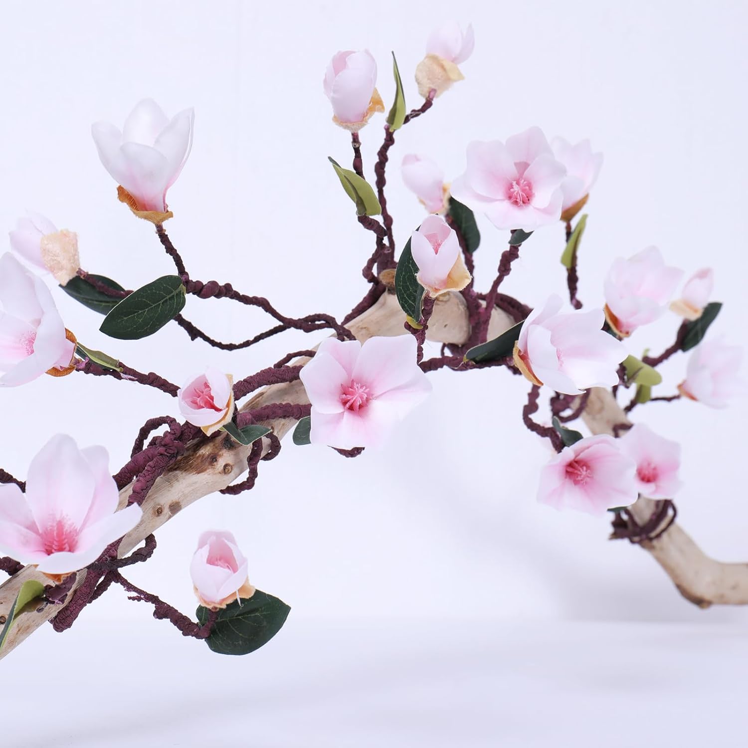 160cm/63inch Bendable Artificial Magnolia Flower Tree Branches Garland Orchid Door Hanging Floral Vines Wreath for Wedding Sign Arch Wall Backdrop Home Garden Mantel Decoration (Pink)