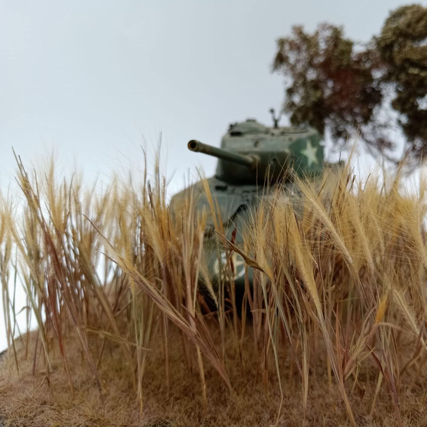 Cayway Miniature Static Grass Model Grass Tufts Model Wheat Static Artificial Grass for Train Landscape Railroad Scenery