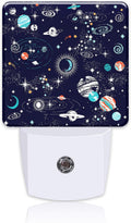 Night Light for Kids Girls Boys, Space Galaxy Constellation LED Night Light Plug into Wall with Dusk to Dawn Sensor for Room Decor, Hallway, Kitchen, Bathroom, Nursery, Stairs