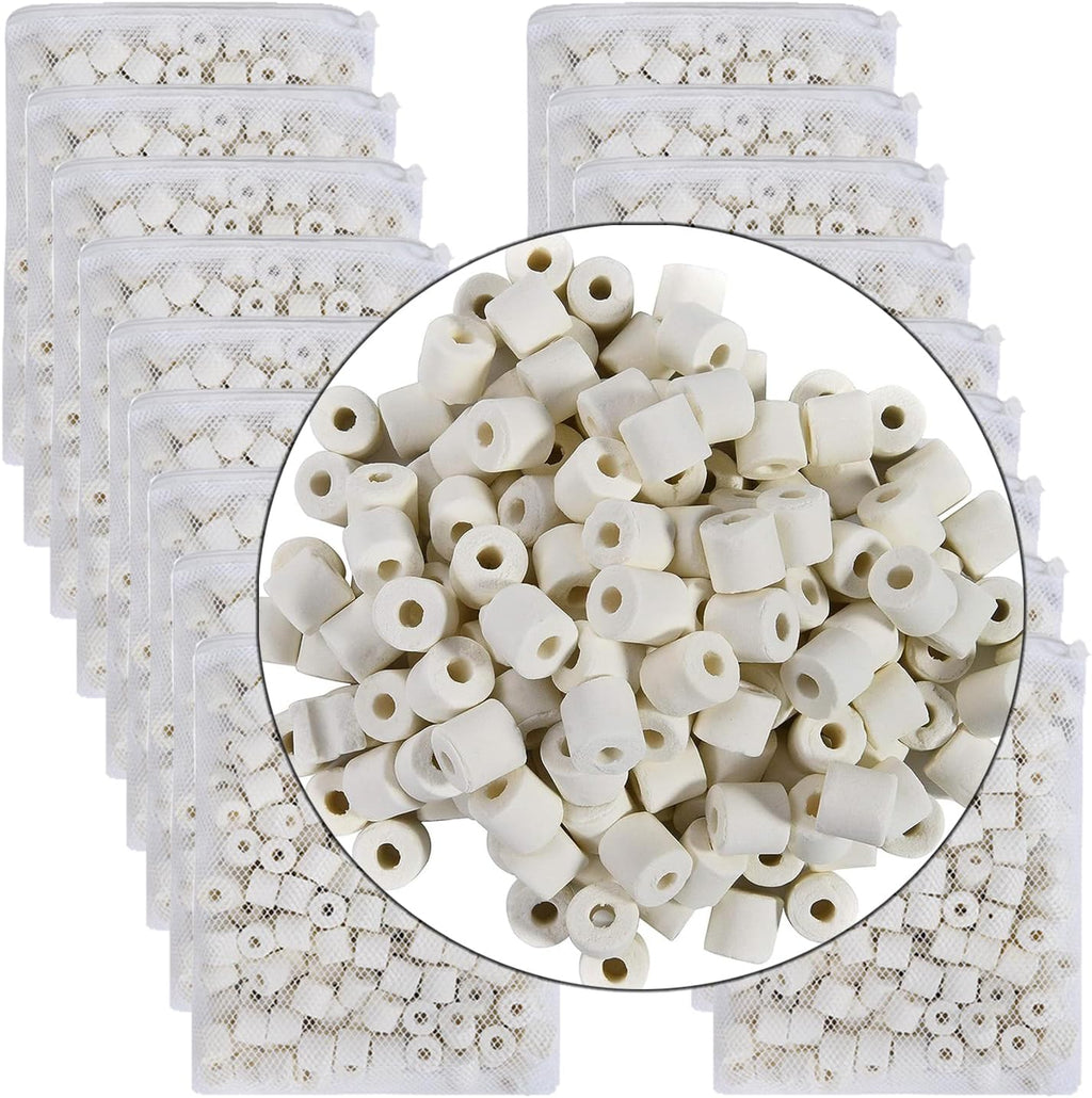 JIHAQUA Aquarium Bio Ceramic Rings 18 lbs Filter Media for Pond Fish Tank Canister Filter