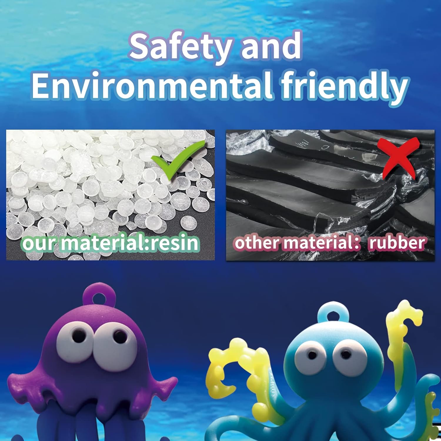 Aquarium Ornament, 2 Pcs Fish Tank Decorations Floating Decor Octopus with Floating Device,Cute Fish Tank Accessories for All Kinds of Simulated Underwater World