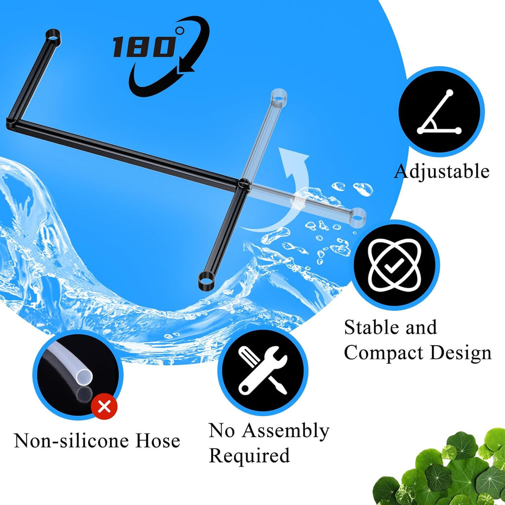 Floating Plant Corral for Aquarium, Fish Tank Accessories to Separate Floating Plants, Automatically Adjusts Height with Water Level, Suitable for All Floating Plants and All Aquariums (Style 1)