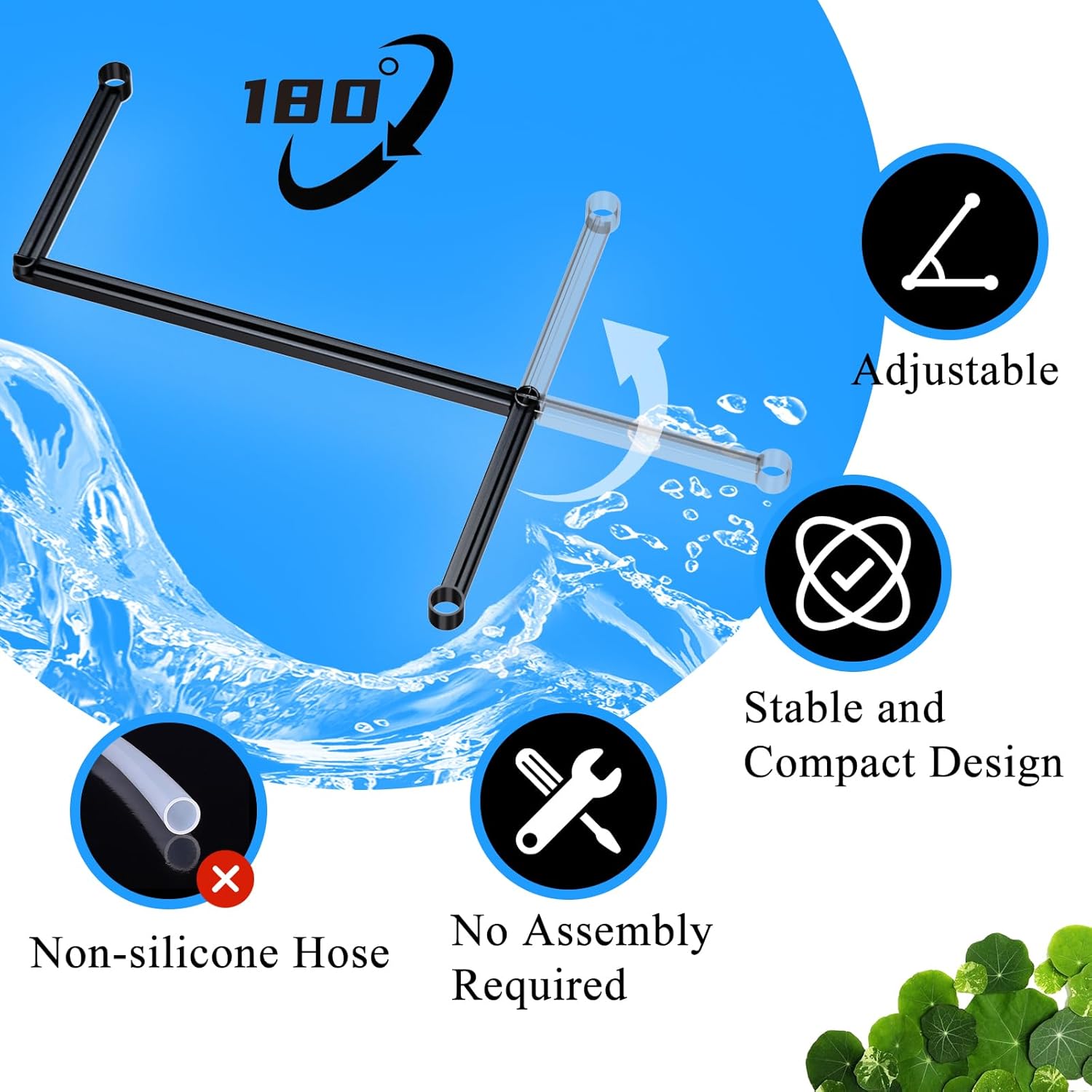 Floating Plant Corral for Aquarium, Fish Tank Accessories to Separate Floating Plants, Automatically Adjusts Height with Water Level, Suitable for All Floating Plants and All Aquariums (Style 3)