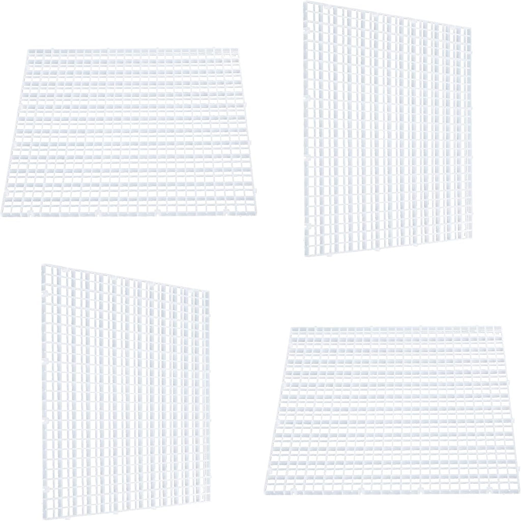 Aquarium Fish Tank Bottom Isolation, Grid Divider Tray Egg 4 Pcs (L 4pcs)