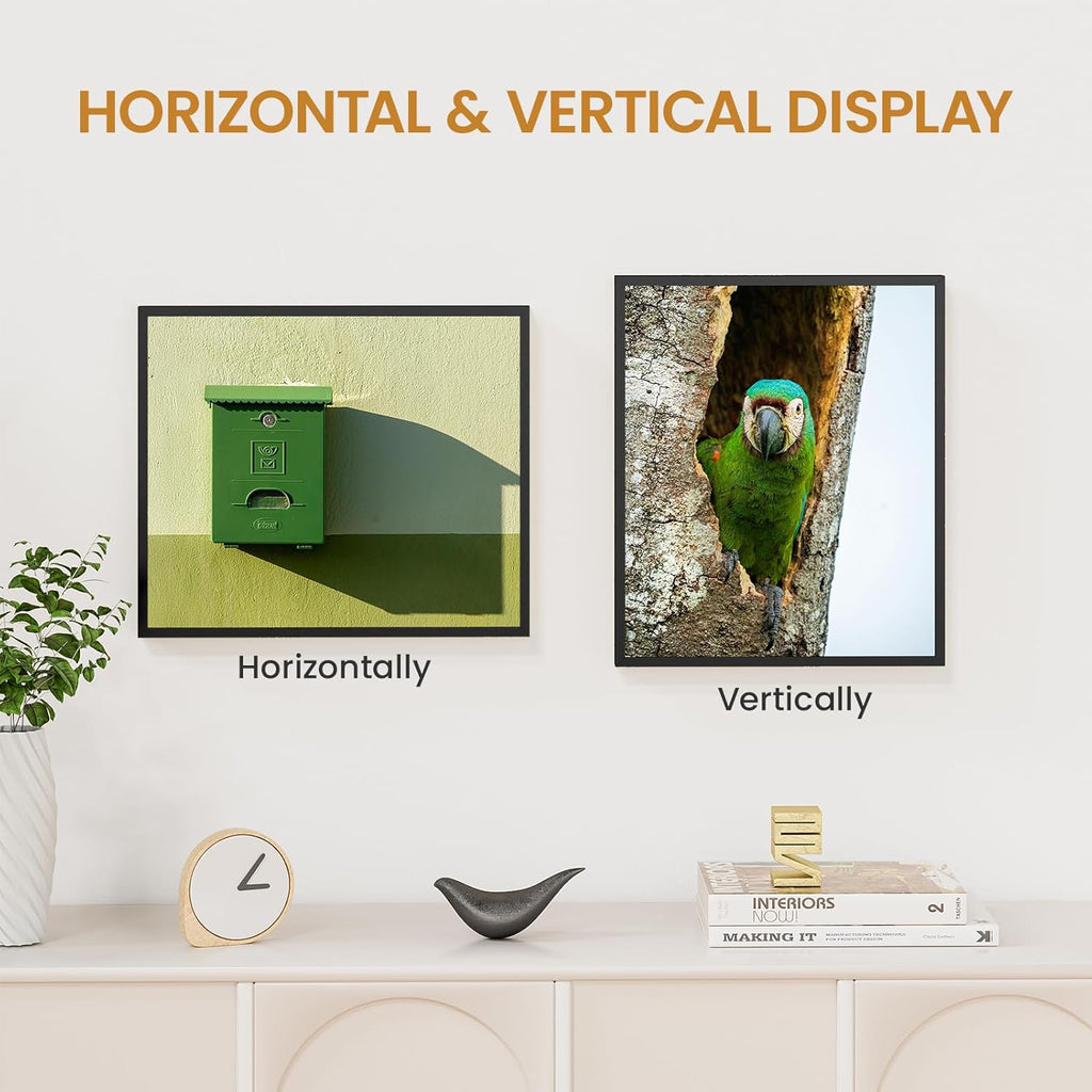 11x13 Aluminum Metal Picture Frame with Tempered Glass,Black Poster Frame 11 x 13 for Wall Gallery Photo Puzzles Artwork Frames 11 x 13 to Wall Mount Horizontal or Vertical