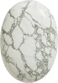 Amazing Gemstone Howlite Crystals and Healing Stones - Large Palm Stone Crystals Piedra - Crystal for Good Luck, Balanced Positive Energy, Meditation - Unique Stocking Stuffers Gifts for Women, Men
