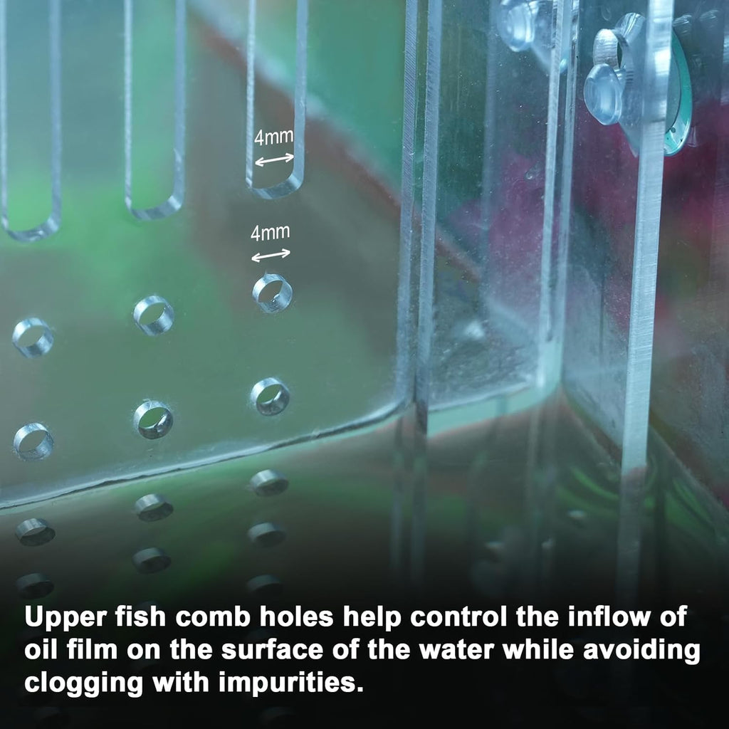 Fish Tank Divider for 15 Gallon / 20 Gallon Long Tank, Acrylic Aquarium Divider Adjustable Clear Fish Tank Separator with Suction Cups