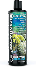 Brightwell Aquatics MicroBacter7 Complete Bioculture for Fish Tank or Aquarium - Populates Biological Filter Media for Saltwater and Freshwater Fish - Aquarium Water Treatments, 16.9 fl oz