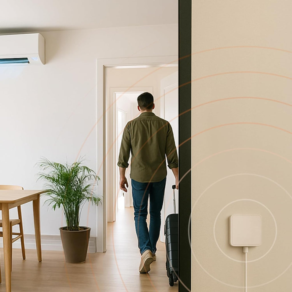 Smart Sensor for Air Quality Monitor, AC Control CO, WiFi Quality, Energy Savings Monitoring | Ideal for Airbnb, Homes & Offices | Tracks Temp, Humidity, Smoke, Noise & More