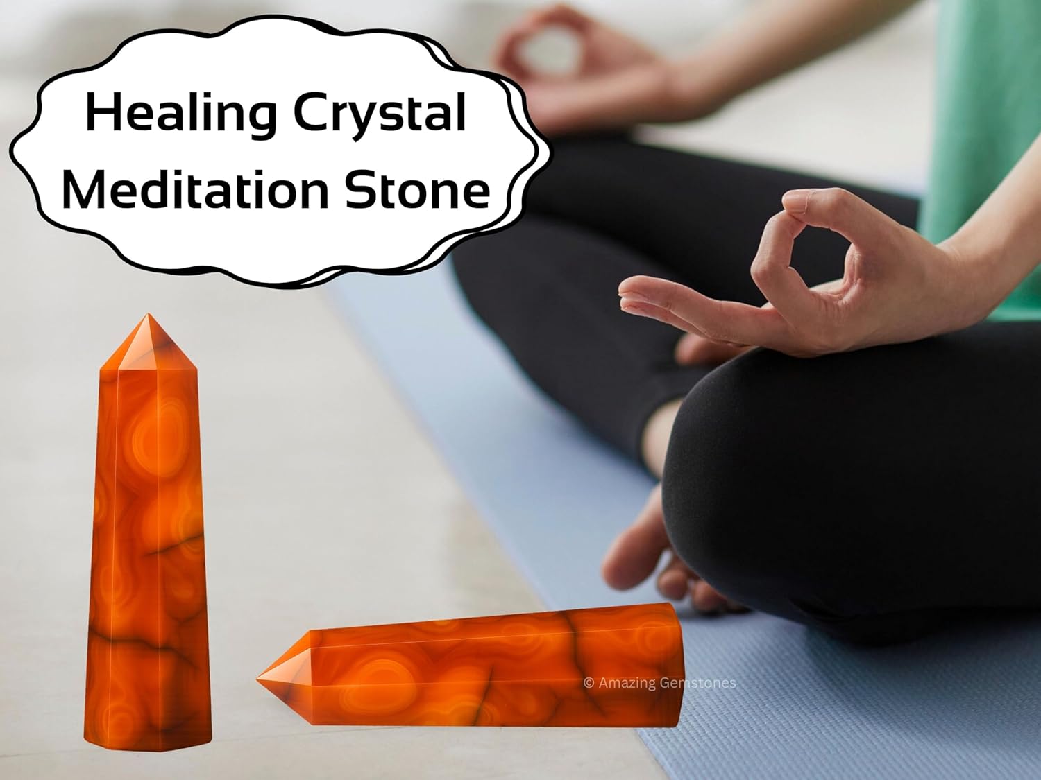 Amazing Gemstone Carnelian Crystal Towers ~ Natural Healing Crystal Point Obelisk for Reiki Healing and Crystal Grid (3 to 4 INCH)