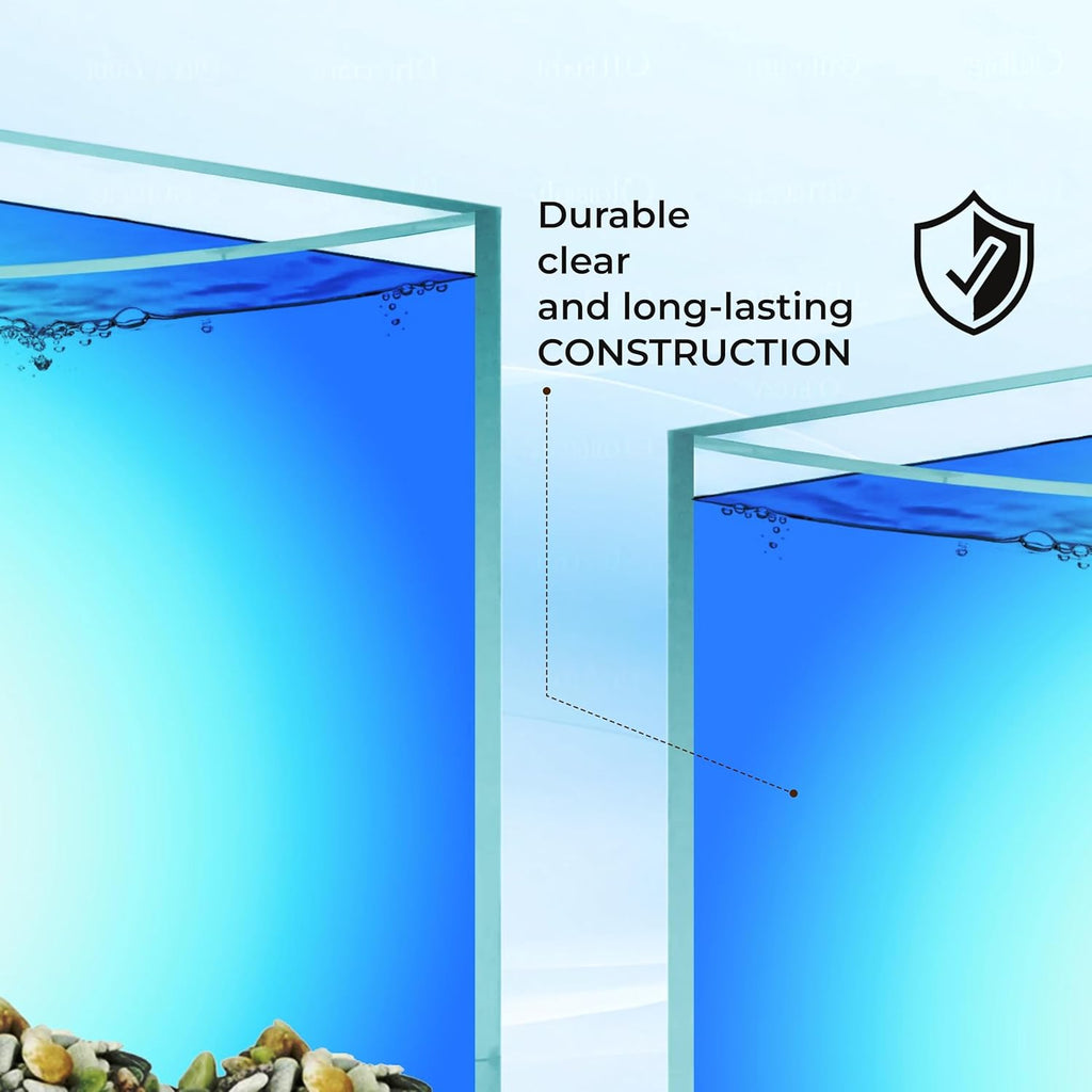 Skywin Corner Fish Tank, 1.71 Gallon Acrylic Fish Tank, Corner Aquarium for Real Life Fish, Aquarium for Small Fish, Aquariums & Fish Bowls