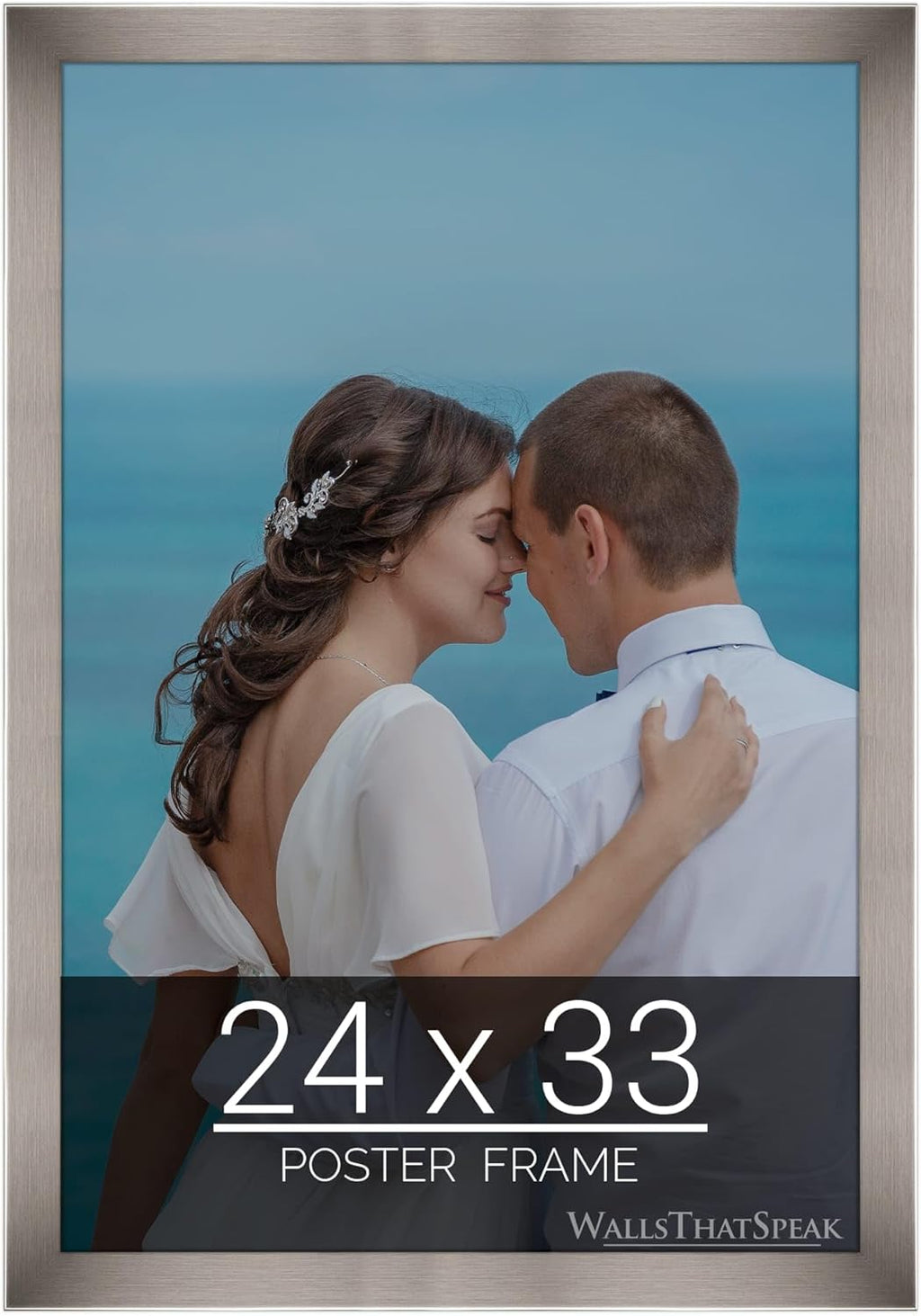 wallsthatspeak 24x33 Stainless Picture Frame for Puzzles Posters Photos or Artwork