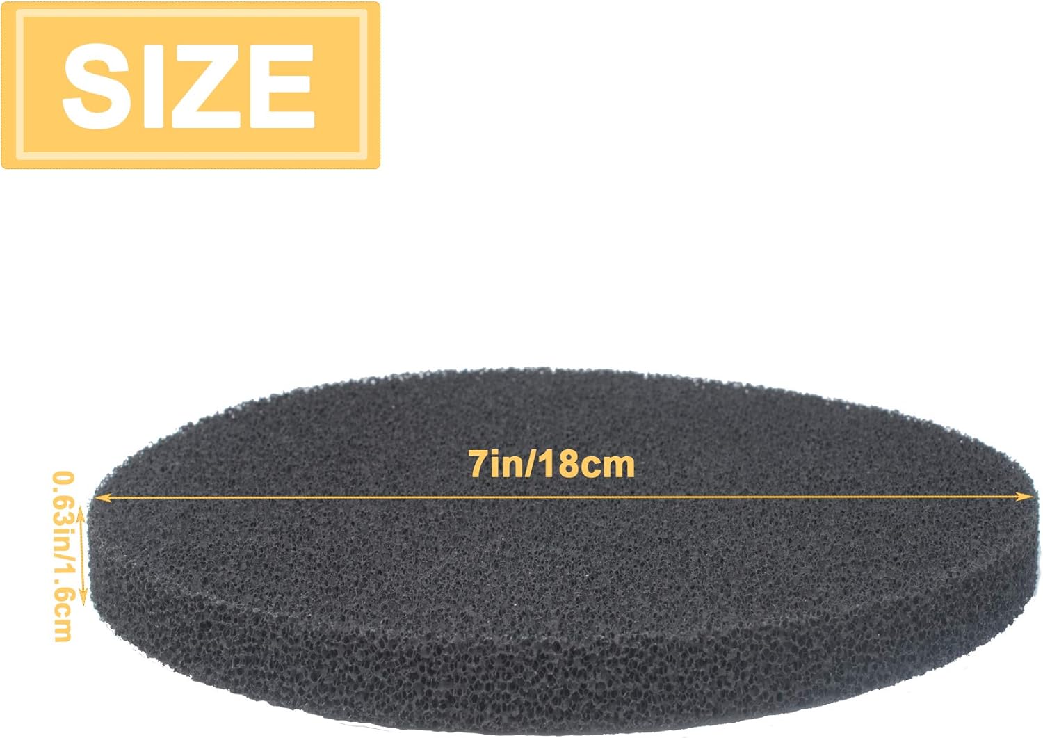 Fx4 Carbon Filter Pads Compatible with Fluval FX4 FX5 / FX6 Canister Filter,Replacement Carbon Impregnated Foam Pads Aquarium Filter Media Pack of 6