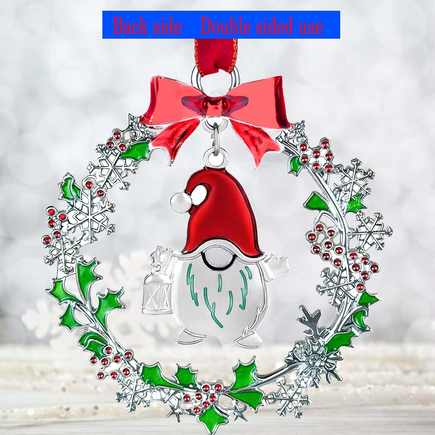Christmas Ornaments 2025,Xmas Keepsake Pendant, Christmas Tree Ornament Handcrafted Metal DIY Hanging Craft Collectibles for Xmas Trees Home Party Party Gifts (Claus)