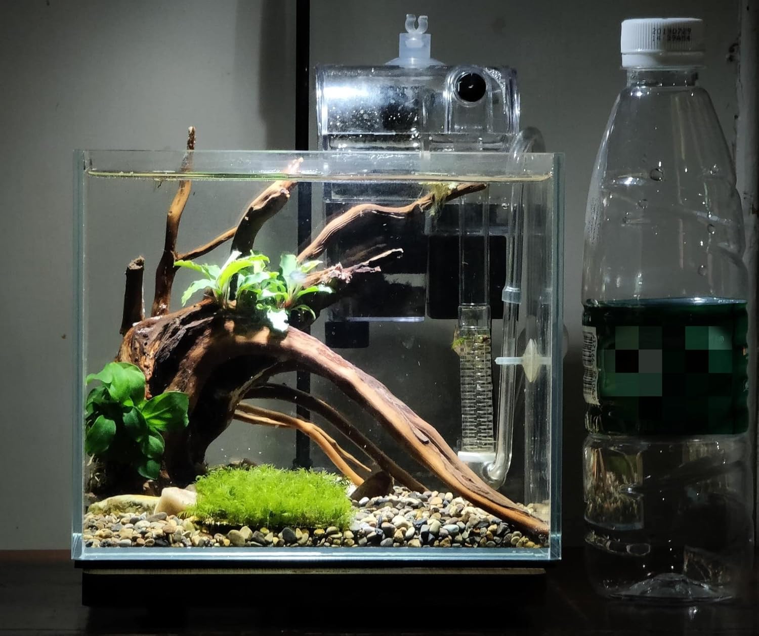 Small Nano Rimless Tank, Clear Glass Fish Tank, 1.1 Gallon, 7.8x5.5x5.9inch/20x14x15cm, Betta Fish Tank