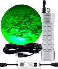Luckerain Underwater Fishing Light 70W 150W High Bright LED 9000LM 20000LM Submersible Fish Attracting Light for Docks, Boats or Kayaks, Rust-Proof IP68 Waterproof