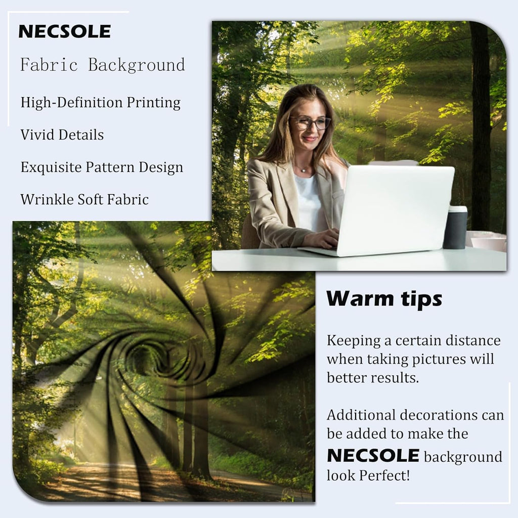 Fabric 5x3ft Forest Photo Backdrop Green Tree Nature Scenery Backdrop Jungle Landspace Sunshine Woodland Photography Background Enchanted Forest Wallpaper Birthday Party Photo Props