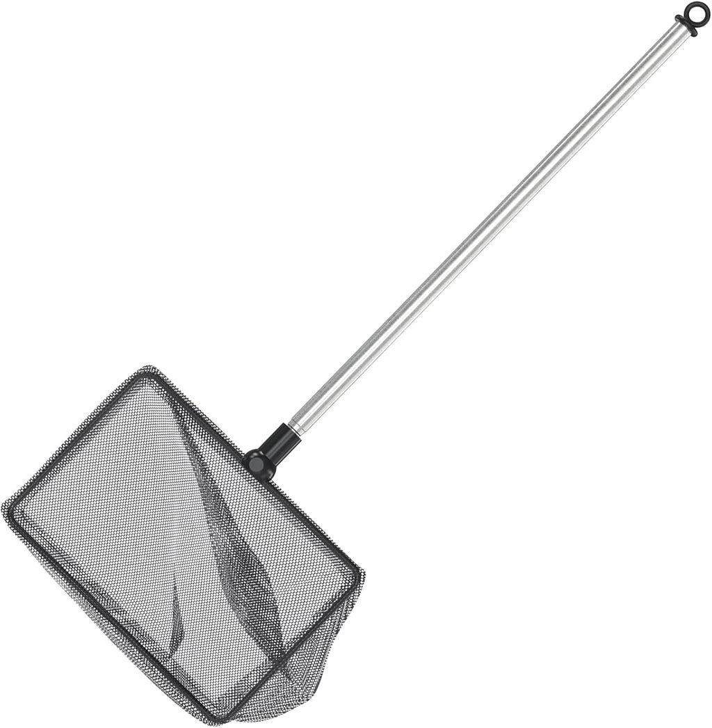 Pawfly Aquarium Fish Net with Extendable 9-24 Inch Long Handle for Betta Fish Tank Small Koi Pond and Pool