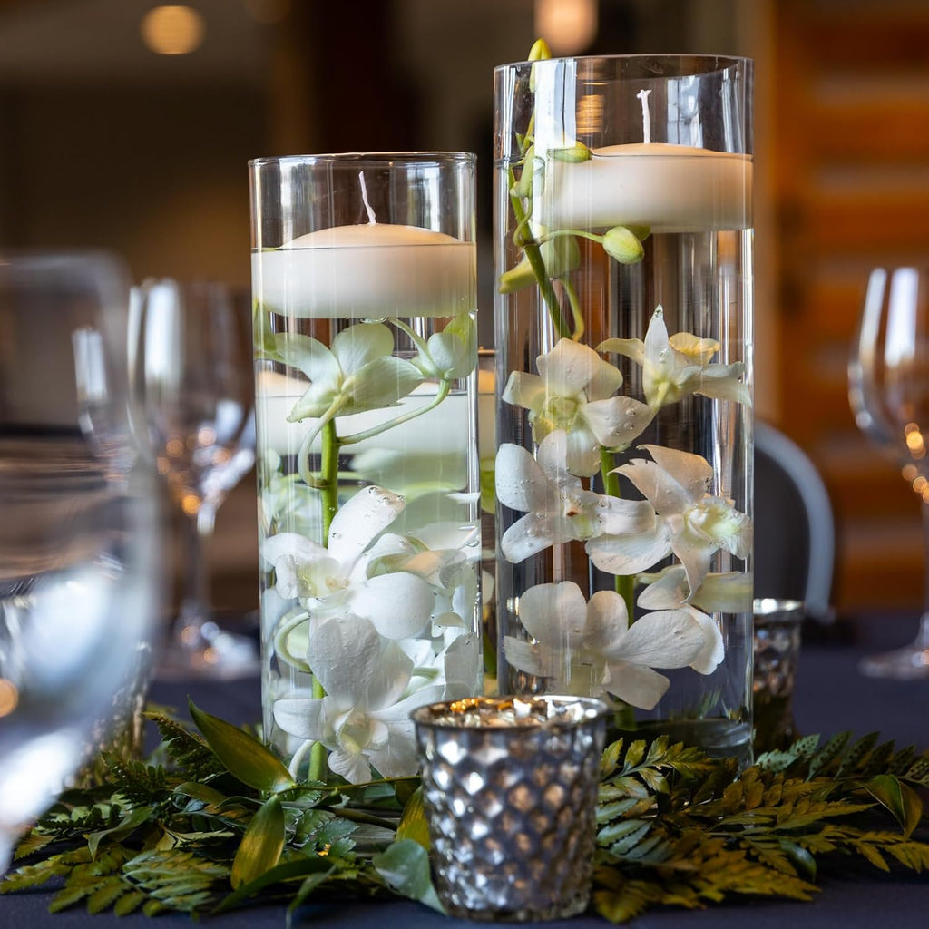 PATIKIL Clear Glass Cylinder Vase, 4.7" Tall and 2.6" Dia Tabletop Flowers Vase Floating Candle Holder Vase for Home Decor Wedding Centerpieces(10oz)