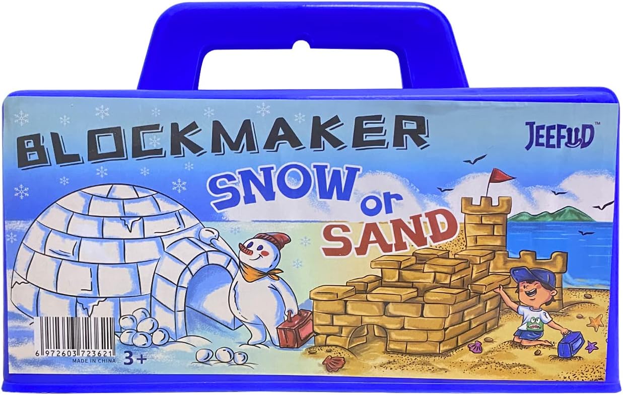 Igloo Fort Block Form Snow Block Maker, Sand Castle Mold, Beach Winter Snow Building Kit Toys for Kids, 2 Pack (Blue & Purple)
