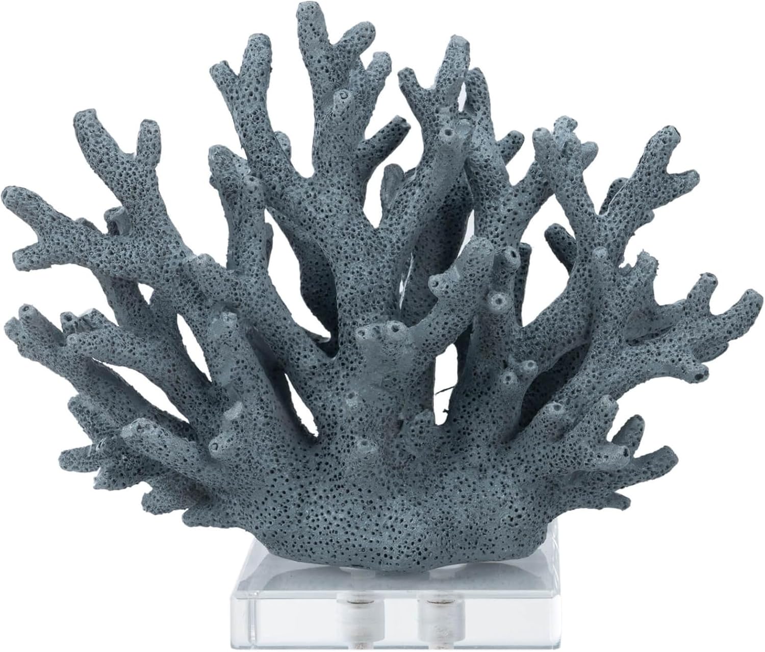 Coral Decor Faux Coral Decor Coral Reef Decor Resin Coral Home Decoration Coral Standing Décor Coral Sculpture with Acrylic Base Blue, 7.6*3.4*6.1in
