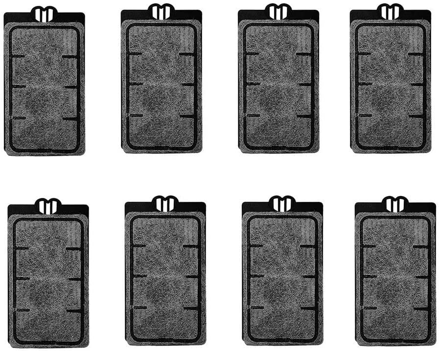 Aquarium Filter Cartridges Suit for 3.5W 280L/H Low-Water Fish Tank Filter Turtle Tank Reptiles Amphibians Frog Crab Cichlids Newt Filter Plate(Cartridges-8PCS)