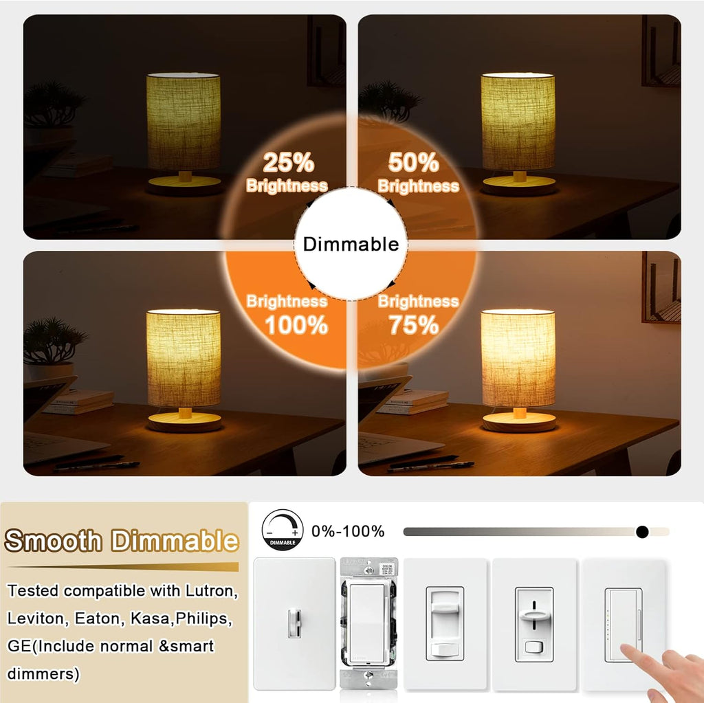 5 Inch Edison Bulb, 2700K Soft White E26 Led Bulb 6W Dimmable, 800LM T10/T9 Clear Glass Tubular Light Bulbs, AC 120V Equal 80 Watt Bulbs for Chandelier Pendant Wall Light - 6Pack