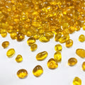 0.88LB Yellow Fish Tank Gravel Aquarium Glass Stones Sea Glass Pebbles Aquarium Gravel Rocks Fish Tank Rocks, Beads Pebbles Rock Sand Glass Gems Stones for Vase Filler Turtle Fish Tank Decoration