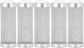 Joyzan Aquarium Filter Inflow Inlet Mesh, Stainless Steel Intake Shrimp Guard Protector Cover Screen Metal Fish Tank Prefilter Tube Strainer Net Protecting Basket Media Accessory 16mm 5Pcs Silver