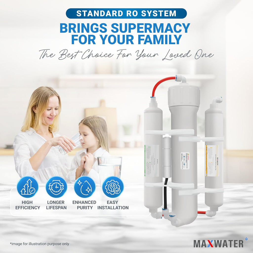 Max Water 3-Stage Portable Reverse Osmosis Water Filter System, 50 GPD RO Water Filtration System for Aquarium, Plants, Hydroponics, Drinking