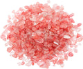SUNYIK Cherry Quartz Tumbled Chips Stone,Crushed Crystal Quartz Pieces,Irregular Shaped Stones,1pound(about 460 gram)