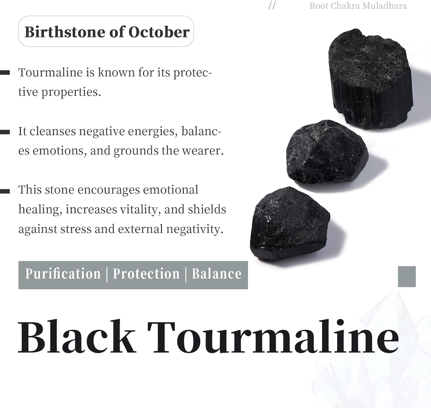SUNYIK Black Tourmaline Tumbled Chips Stone Crushed Crystal Quartz Pieces Irregular Shaped Stones 1pound(about 460 gram)