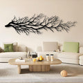 Tree Wall Art, Tree Branch Wall Decor, Metal Tree Branch Wall Art, Tree Branch Wall Hanging, Minimalist Branch Wall Decor, Metal Tree Wall decor, Tree of Life for Bedroom Living Room (Black, 19 x 6 in | 47 x 14cm)