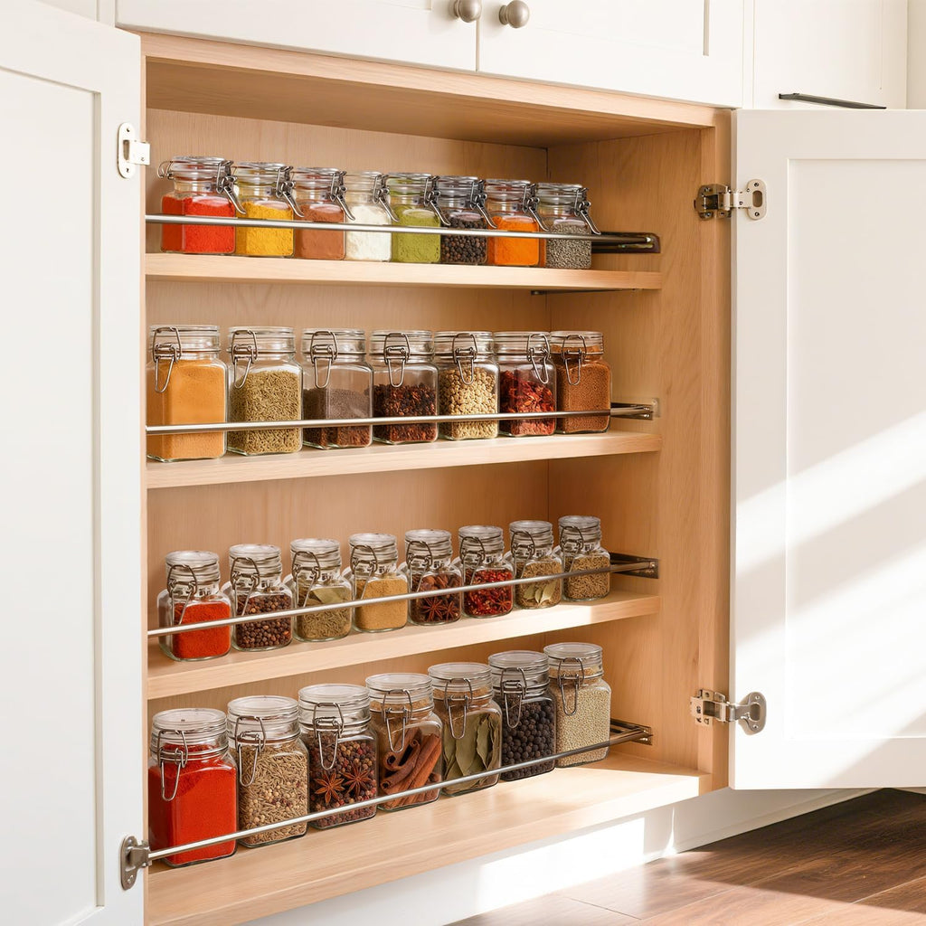 ComSaf Small Glass Jars with Airtight Lid Set of 6, Spice Jars 8 oz, Mason Jars 8 oz, Small Canning Jar, 8oz Jars with Lids for Kitchen, Jam, Jelly, Honey, Herb, Candy, Beans, Dessert, Sugar, Parfait
