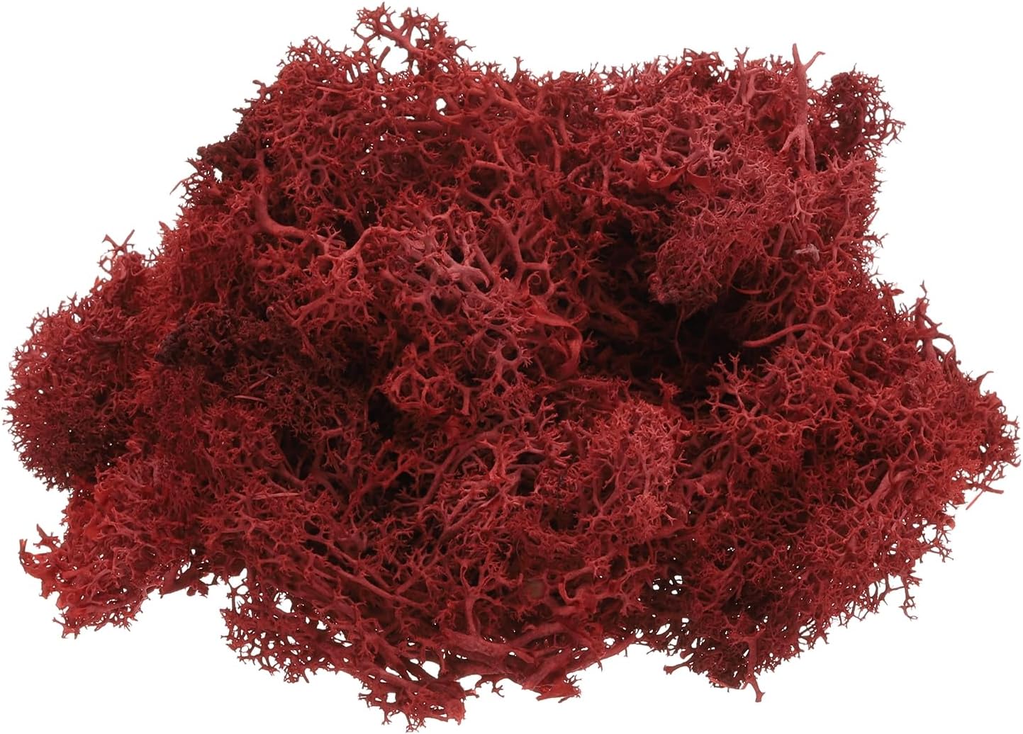 uxcell Preserved Reindeer Moss, 4 OZ Fake Moss for Crafts Artificial Dried Moss for Decoration, Craft, Terrariums, Potted Plants, Centerpieces Fairy Gardens (Dark Red)