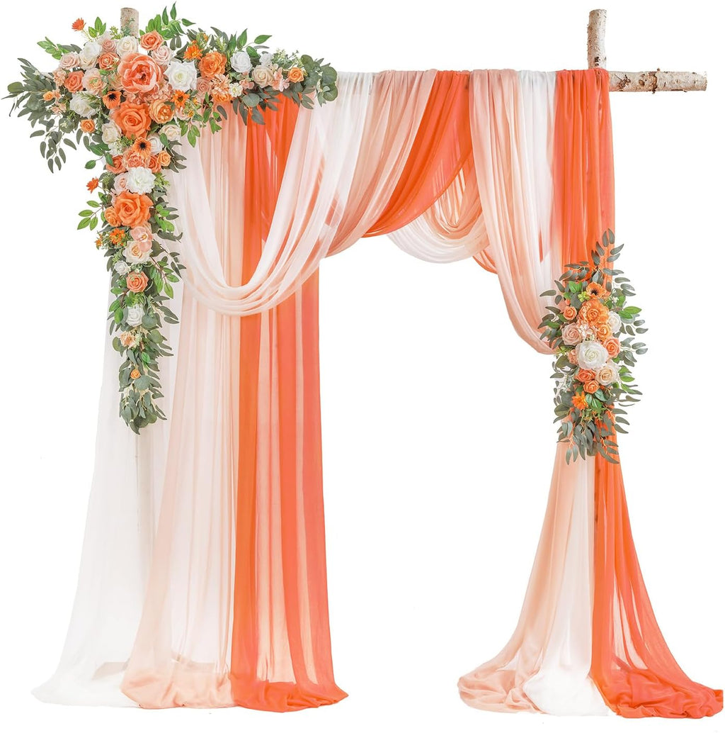 TINGE TIME Artificial Arch Flowers Kit Pack of 5, Wedding Decorations for Reception with Hanging Flowers, Wedding Arch Silk Floral Arrangements Ceremony Backdrop Bridal Shower Outdoor Party Decor