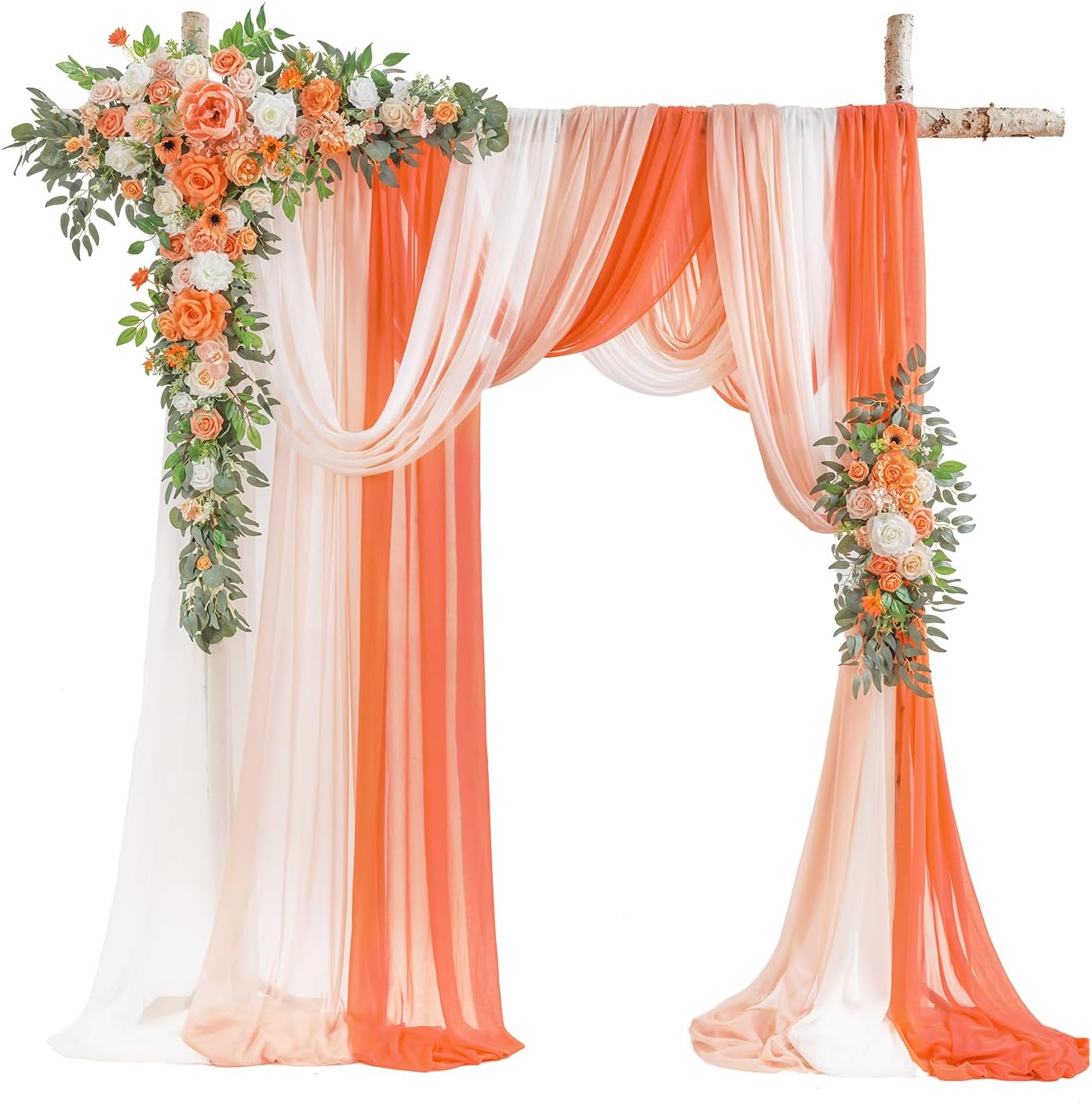 TINGE TIME Artificial Arch Flowers Kit Pack of 5, Wedding Decorations for Reception with Hanging Flowers, Wedding Arch Silk Floral Arrangements Ceremony Backdrop Bridal Shower Outdoor Party Decor