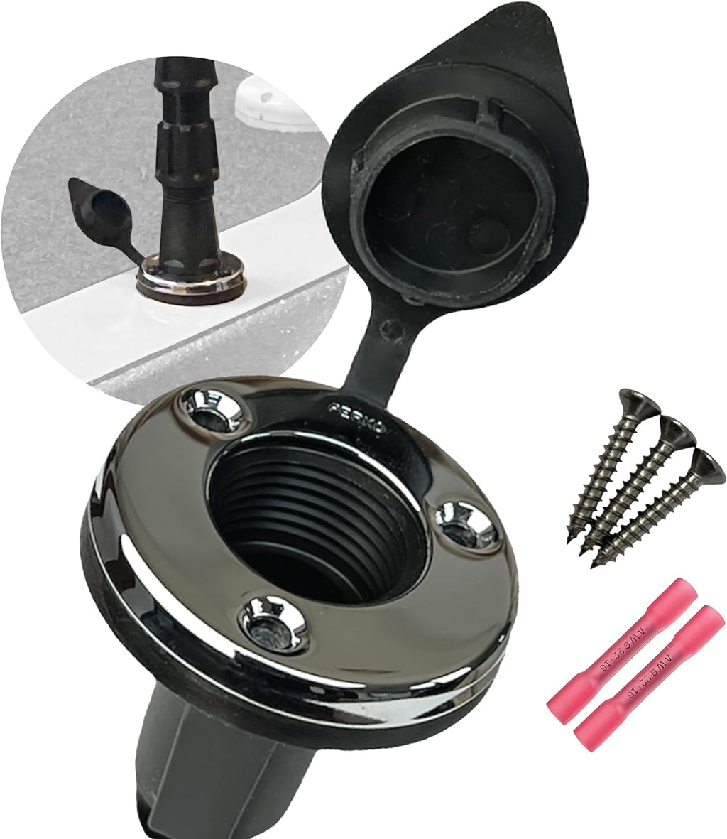 YOLOtek Veteran Owned - PERKO Port Kit (Round) - Threade Base Secure Boat Navigation Lights for Stern or Bow - Boat Accessories