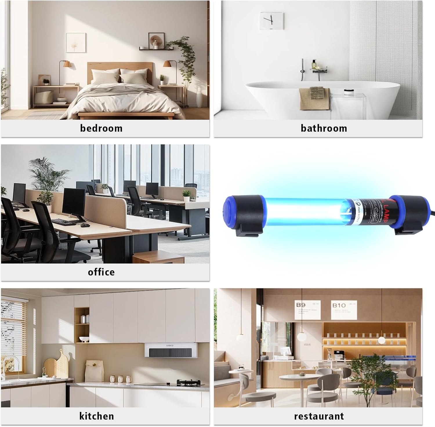 9W UVC Aquarium Light for Fish Tank and Pond – Quartz Tube Waterproof UV Lamp, Water Clarifier for Clearer Water