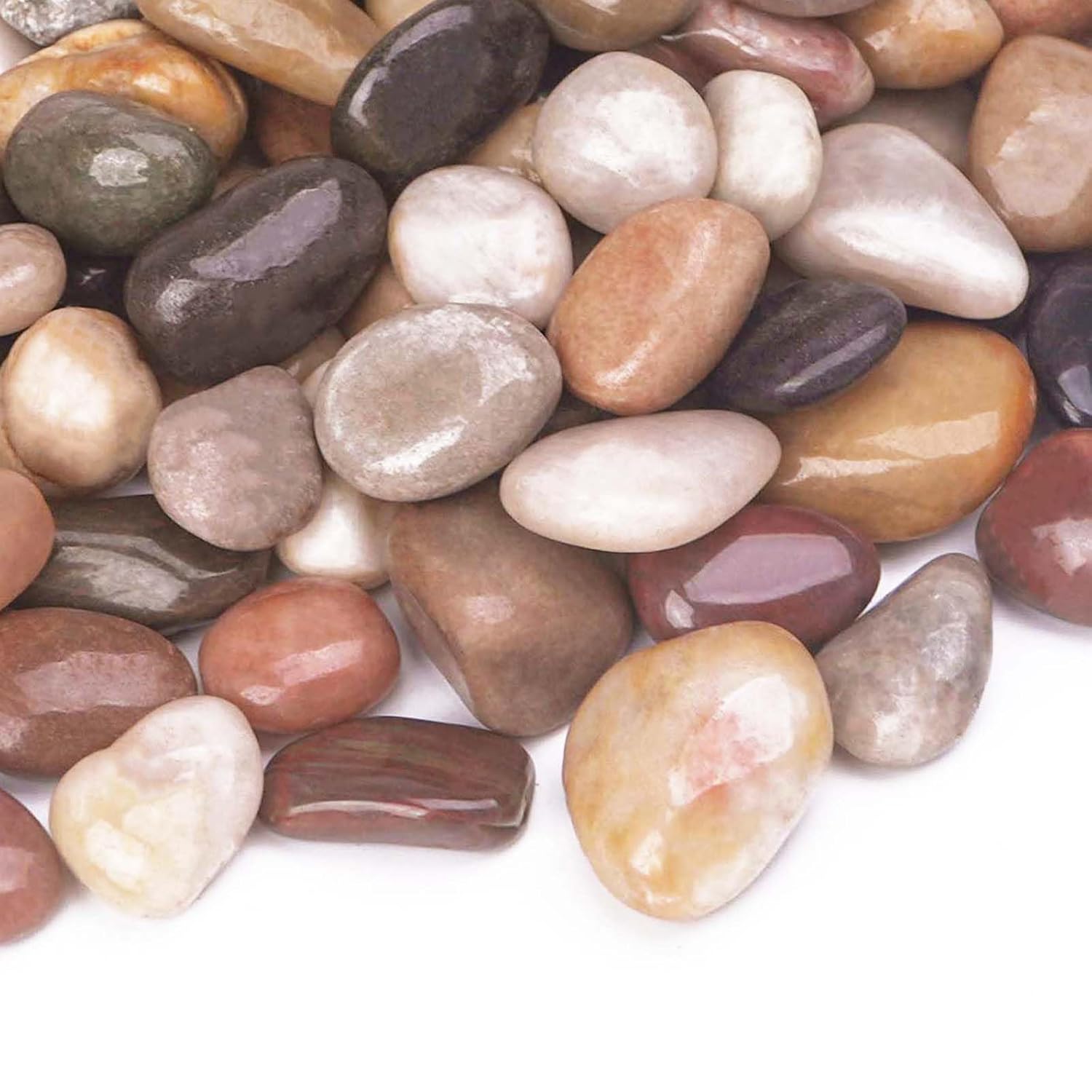 5 Pound Decorative Rocks for Planters, 1"- 1 1/2", Pebbles for Indoor Plants, Vases, Polished Stones for Garden and DIY Decor
