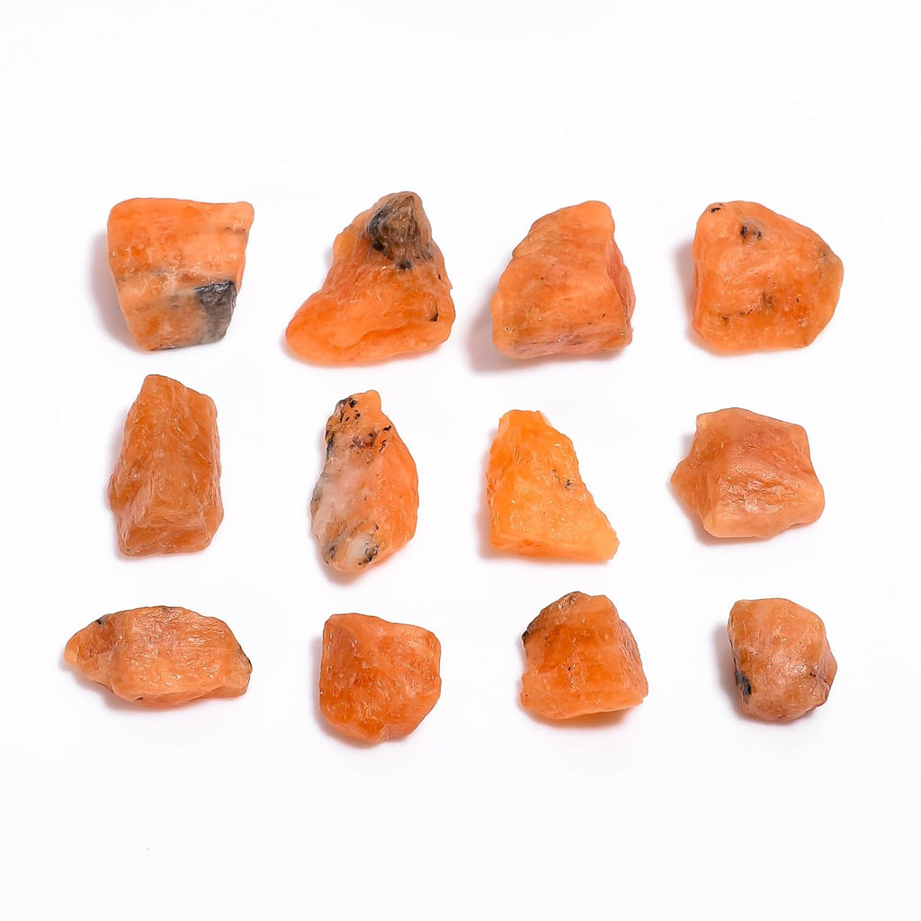 100 carats Raw Orange Triplite Stone Lot, Rough Gemstone, Natural Crystals, Chakra Crystals, Healing Stones, Wholesale Pack, Jewelry Making Supply, Supply, (6 to 8pcs)