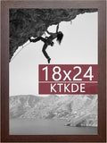 KTKDE 18x24 Poster Frame Wooden with Polished Plexiglass, Studio Gallery Vertical & Horizontal Wall Hanging Large Picture Frame for Photos,Minimalist Style -Any style Best gift